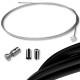 KIT CABLE GAINE DE FREIN EMBRAYAGE SERRE CABLE CYCLOMOTEUR MOBYLETTE MOTO STANDARD 20/10 2MM 2M50 TETE 8x9MM