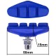 4x Patin de Frein Vélo 2 Paires 50mm Compatible avec Shimano Sram Cycle Route Course Ville Fixie VTC Jante, Bleu