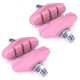 4x Patin de Frein Vélo 2 Paires 50mm Compatible avec Shimano Sram Cycle Route Course Ville Fixie VTC Jante, Rose