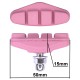 4x Patin de Frein Vélo 2 Paires 50mm Compatible avec Shimano Sram Cycle Route Course Ville Fixie VTC Jante, Rose