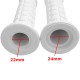 Poignées de Guidon Moto 115 mm Gauche 22 mm Droite 24 mm Cyclo Scooter Moto Blanc