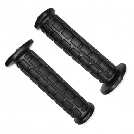 Poignées de Guidon Moto 130 mm Gauche 22 mm Droite 24 mm Cyclo Scooter Moto Noir