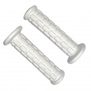 Poignées de Guidon Moto 130 mm Gauche 22 mm Droite 24 mm Cyclo Scooter Moto Blanc