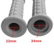 Poignées de Guidon Moto 130 mm Gauche 22 mm Droite 24 mm Cyclo Scooter Moto Gris