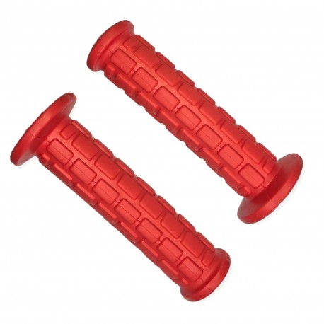 Poignées de Guidon Moto 130 mm Gauche 22 mm Droite 24 mm Cyclo Scooter Moto Rouge