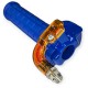 Kit Poignée Moto Mobylette Scooter Accélérateur Leviers Gauche Droit – Guidon 22 mm – Revêtements Caoutchouc, bleu