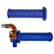 Kit Poignée Moto Mobylette Scooter Accélérateur Leviers Gauche Droit – Guidon 22 mm – Revêtements Caoutchouc, bleu