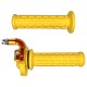 Kit Poignée Moto Mobylette Scooter Accélérateur Leviers Gauche Droit – Guidon 22 mm – Revêtements Caoutchouc, jaune