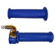 Kit Poignée Moto Mobylette Scooter Accélérateur Leviers Gauche Droit – Guidon 22 mm – Revêtements Caoutchouc, bleu