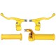 Kit Poignée Moto Mobylette Scooter Accélérateur Leviers Gauche Droit – Guidon 22 mm – Revêtements Caoutchouc, jaune