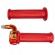 Kit Poignée Moto Mobylette Scooter Accélérateur Leviers Gauche Droit – Guidon 22 mm – Revêtements Caoutchouc, rouge