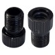 2x Embout Adaptateur raccord connecteur Pompe vélo Valve Presta Dunlop Schrader Chambre à air Pneu compresseur, Noir