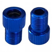 2x Embout Adaptateur raccord connecteur Pompe vélo Valve Presta Dunlop Schrader Chambre à air Pneu compresseur, Bleu