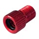2x Embout Adaptateur raccord connecteur Pompe vélo Valve Presta Dunlop Schrader Chambre à air Pneu compresseur, Rouge
