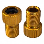 2x Embout Adaptateur raccord connecteur Pompe vélo Valve Presta Dunlop Schrader Chambre à air Pneu compresseur, Jaune