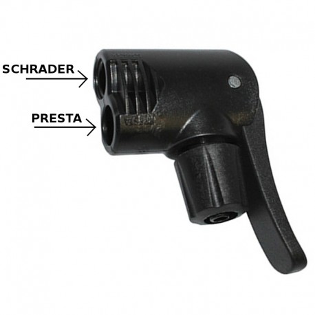 Adaptateur valve Presta à Schrader Embout pompe à vélo moto métal